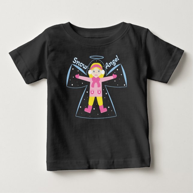 T-shirt Pour Bébé Ange de neige (Devant)