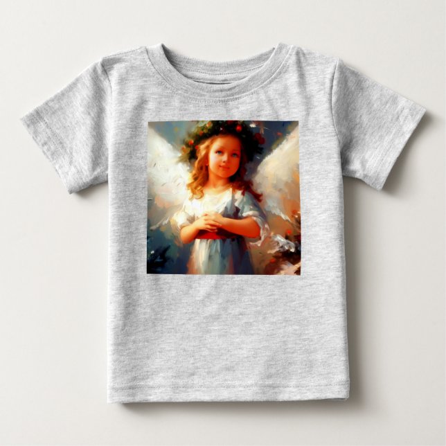 T-shirt Pour Bébé Ange de Noël 1 (Devant)