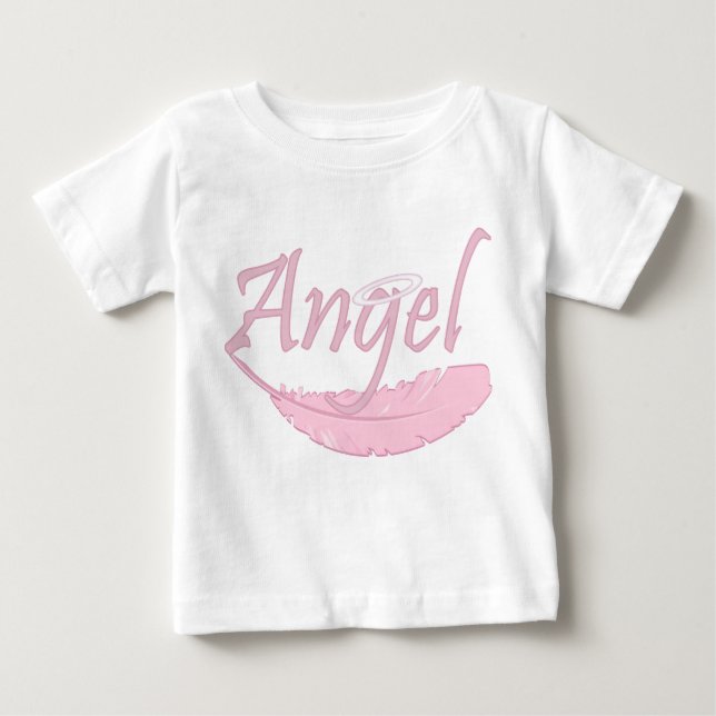 T-shirt Pour Bébé Ange rose (Devant)