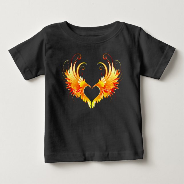 T-shirt Pour Bébé Angel Fire Heart with Wings (Devant)