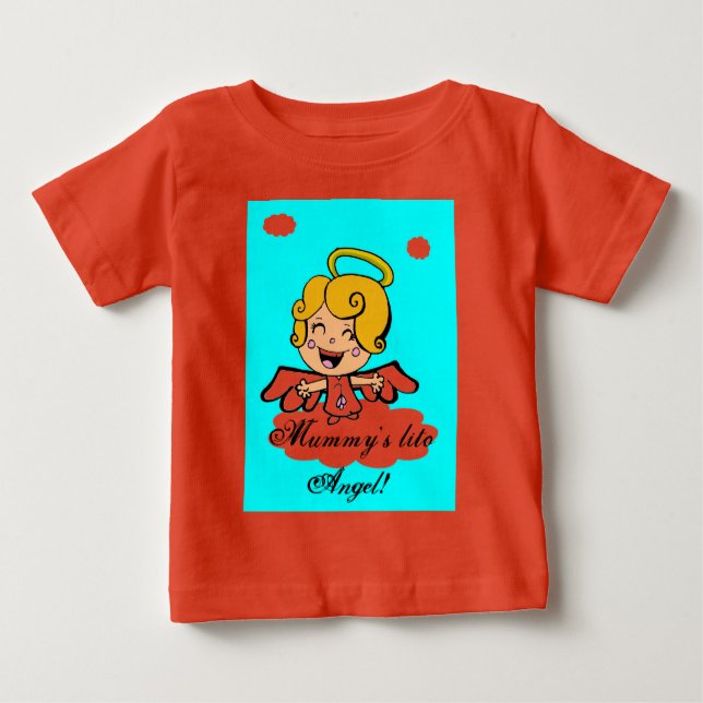 T-shirt Pour Bébé angelfly, l'ange lito de maman ! (Devant)