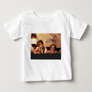 T-shirt Pour Bébé Anges Sistine Madonna de Raphael 2 anges