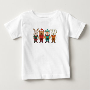 T-shirt Pour Bébé Animaux adorables prêts pour l'hiver