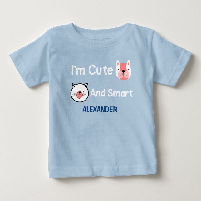 T-shirt Pour Bébé Animaux de compagnie Chats Chiots Mignons Personna (Devant)