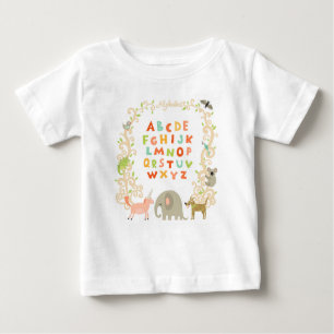 T-shirt Pour Bébé Animaux Et Alphabet Rêfs