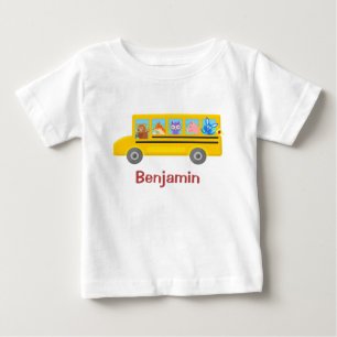 T-shirt Pour Bébé Animaux mignons sur le nom personnalisé par  
