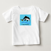 Animaux sauvages - I love DOLPHINS - Marine blue -