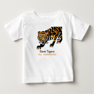 T-shirt Pour Bébé Animaux sauvages - Save TIGERS - Animaux en voie d