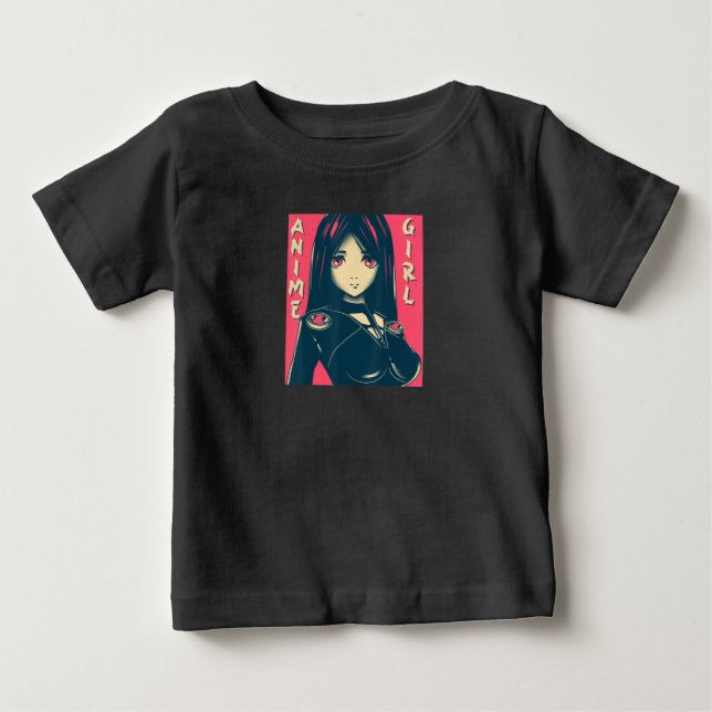 T-shirt Pour Bébé Anime Girl Manga Otaku Kawaii Anime Vêtements Goth (Devant)