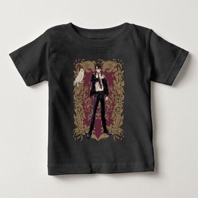 T-shirt Pour Bébé Anime HARRY POTTER™ Cadre Orné (Devant)