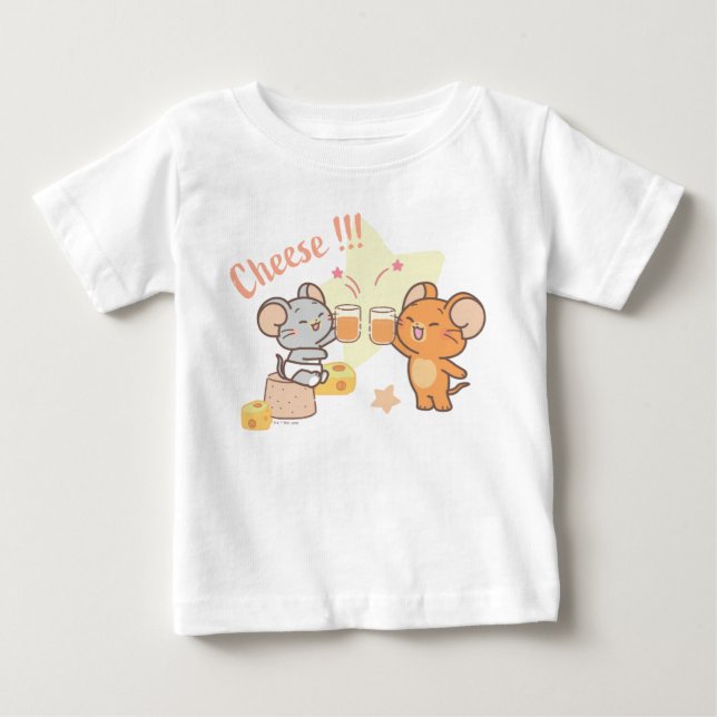 T-shirt Pour Bébé Anime Tuffy et Jerry Cheese au fromage (Devant)