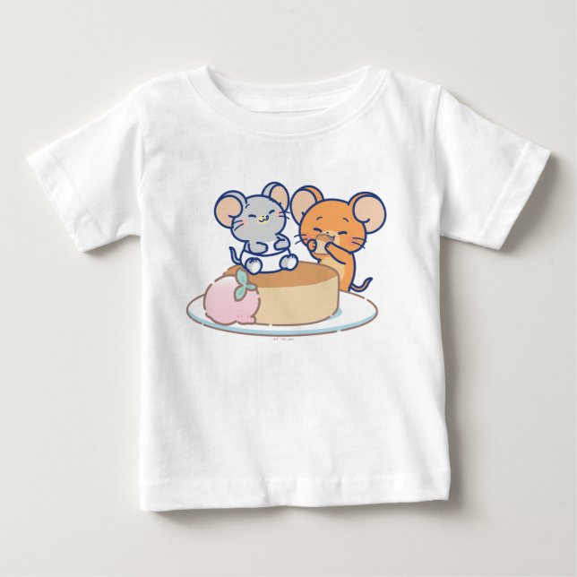 T-shirt Pour Bébé Anime Tuffy et Jerry Cheesecake (Devant)