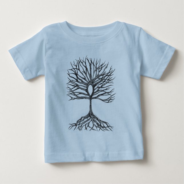 T-shirt Pour Bébé Ankh arbre de vie (Devant)