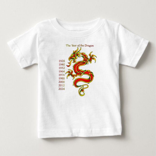 T-shirt Pour Bébé Année du dragon (Devant)