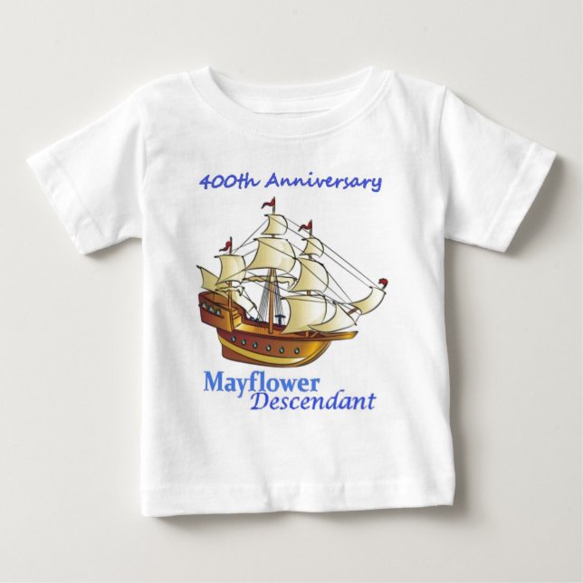 T-shirt Pour Bébé Anniversaire de bateau de navigation de descendant (Devant)