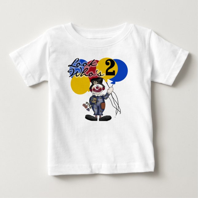 T-shirt Pour Bébé Anniversaire de clown de cirque 2ème (Devant)