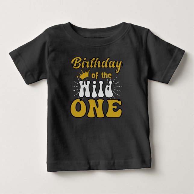 T-shirt Pour Bébé Anniversaire de la Sauvageonne (Devant)