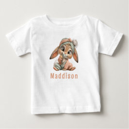 T-shirt Pour Bébé Anniversaire de Lapin de Bébé Mignon