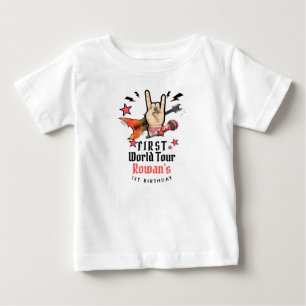 T-shirt Pour Bébé Anniversaire de première année de la rockstar punk