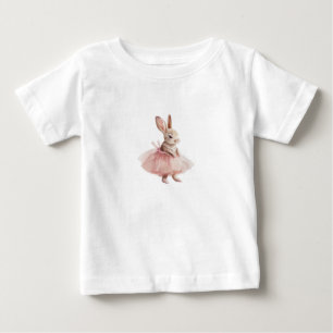 T-shirt Pour Bébé Anniversaire de Some Bunny Ballerine Rose