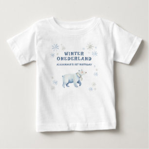 T-shirt Pour Bébé Anniversaire des 1 an de l'ours polaire de Winter