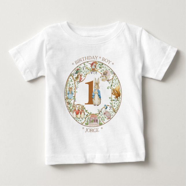 T-shirt Pour Bébé Anniversaire du lapin classique (Devant)