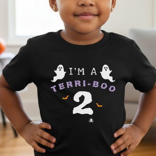 T-shirt Pour Bébé Anniversaire Halloween 2 Terri-Boo Deux Fantôme Go