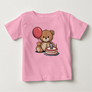 T-shirt Pour Bébé anniversaire minimaliste 1 an 