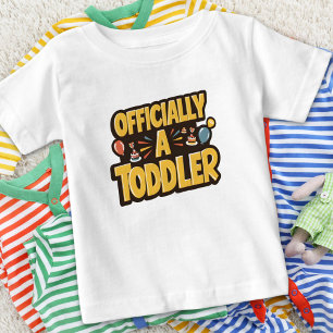 T-shirt Pour Bébé Anniversaire "Officiellement un Enfant"