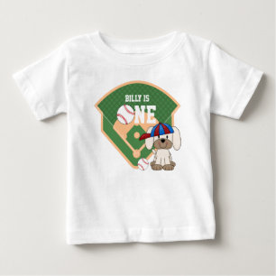 T-shirt Pour Bébé Anniversaire Personnalisé Mignon Bébé Chien de Bas