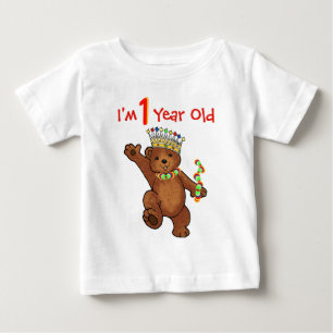 T-shirt Pour Bébé Anniversaire royal de 1 an d'ours