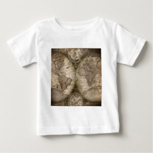 T-shirt Pour Bébé Antique Historique Ancien Monde Atlas Continents