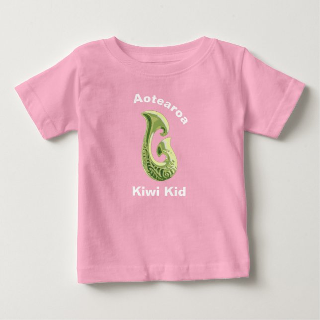 T-shirt Pour Bébé Aotearoa poisson crochet bébé (Devant)