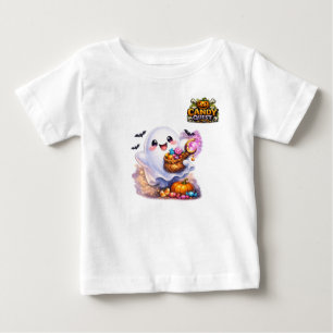 T-shirt Pour Bébé Application Candy Quest 'Boo' pour tout-petits