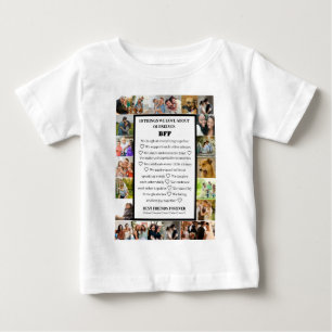 T-shirt Pour Bébé Appréciation de l'amitié Collage photo BFF 22