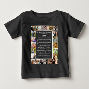 T-shirt Pour Bébé Appréciation de l'amitié Collage photo BFF 22