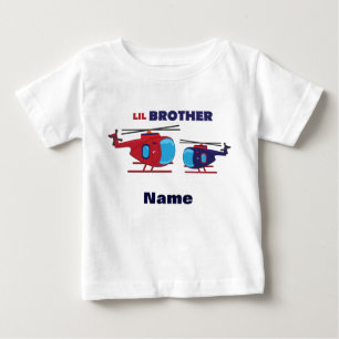 T-shirt Pour Bébé Apprentissage Candy Lil Brother Hélicoptère Person