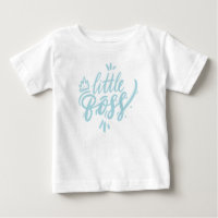 Aqua Blue Little Boss Calligraphie avec Couronne