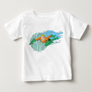 T-shirt Pour Bébé Aquaman saute à gauche
