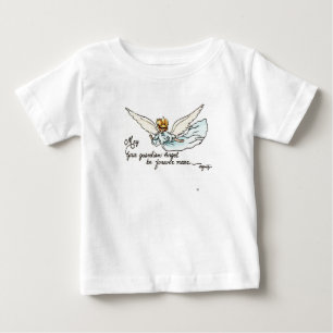 T-shirt Pour Bébé Aquarelle Angel Gardien gracieusement près