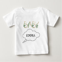 Aquarelle Cute Fun Baby Slogan Nom Personnalisé