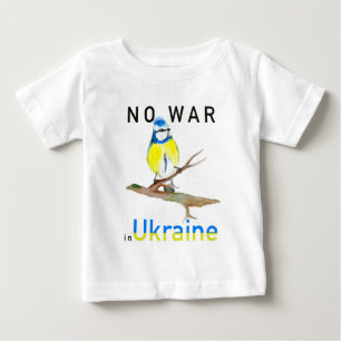 T-shirt Pour Bébé Aquarelle No war in Ukraine Laptop Sleeve Un