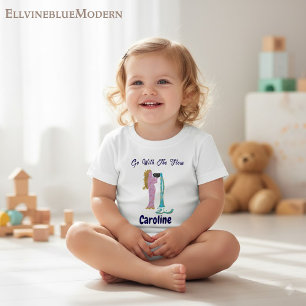T-shirt Pour Bébé Aquarius Personnalisé Impressionniste Tout-Petit