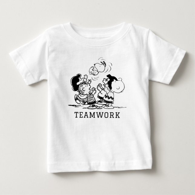 T-shirt Pour Bébé Arachides Gang Lifting Snoopy (Devant)