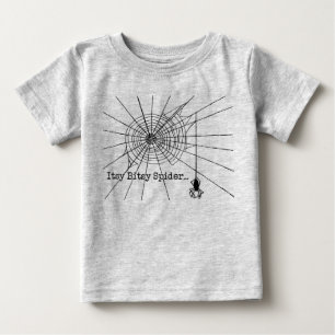 T-shirt Pour Bébé Araignée suspendue dans une web Halloween gothique