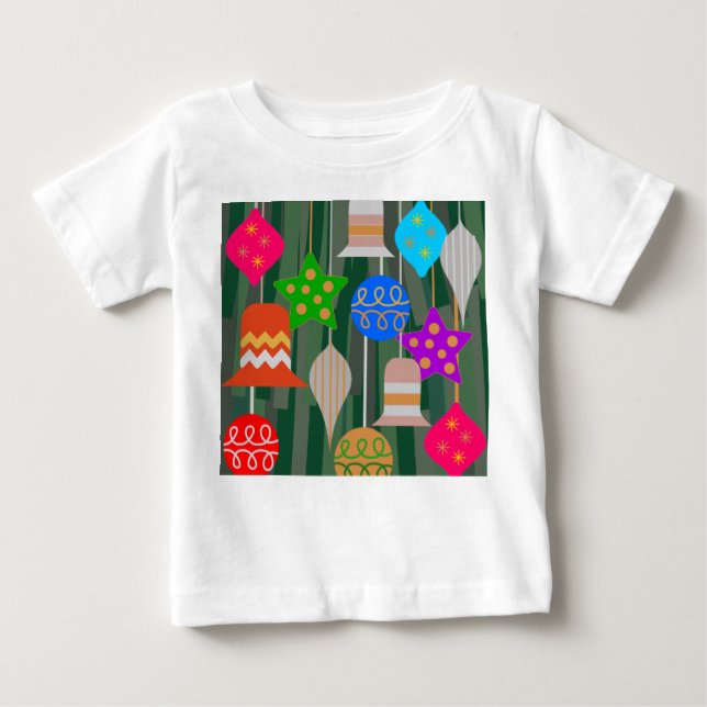 T-shirt Pour Bébé Arbre de Noël (Devant)
