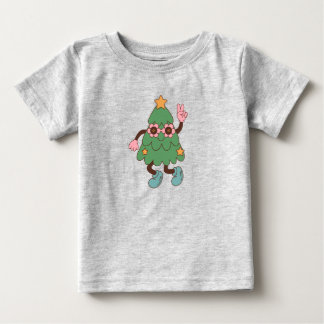 T-shirt Pour Bébé Arbre de Noël idiot