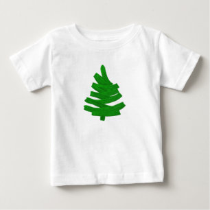 T-shirt Pour Bébé arbre vert dessiné à la main.