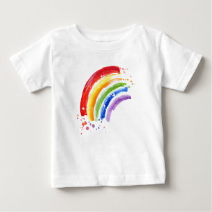 T-shirt Pour Bébé Arc-en-ciel en aquarelle
