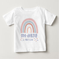 Arc en ciel et coeur 1er anniversaire personnalisé